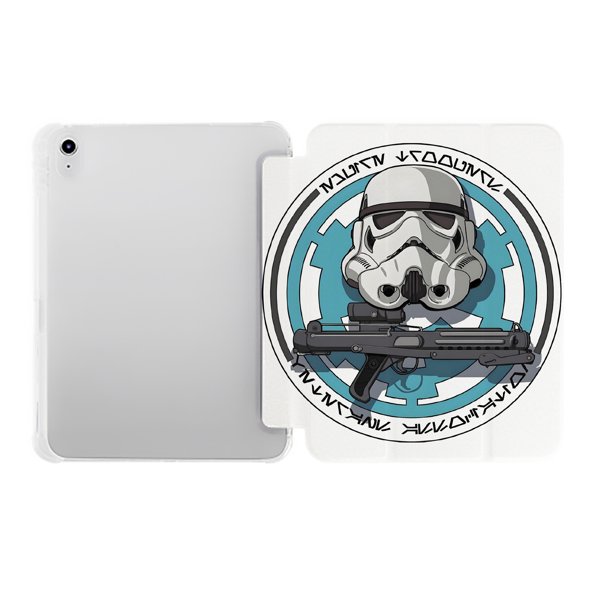 （画像用） スター・ウォーズ Star Wars IPad ケース ペン収納付き 三つ折りスタンド PUレザー×シリコン 対応機種9.5/10.5/10.9インチ